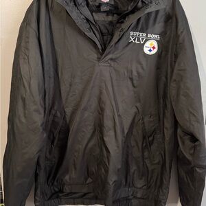 NFL Black Super Bowl XLV Windbreaker